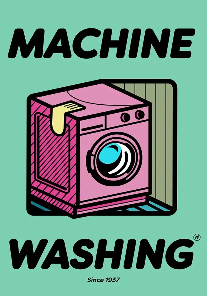 Poster-MachineWashing-05-green Machine Washing Artist Series by Marco Bombach